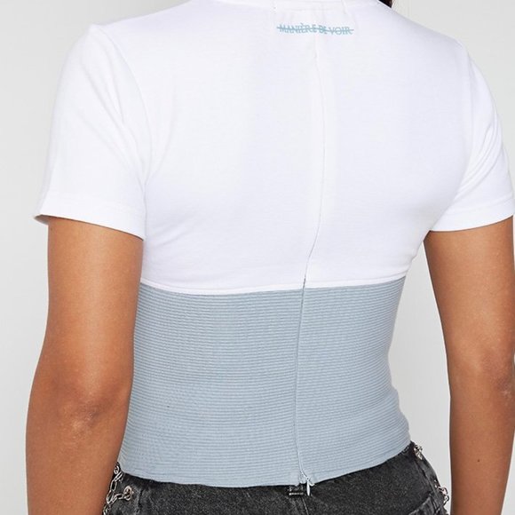 Maniere De Voir NEW CORSET UNDERBUST T SHIRT - Picture 2 of 5